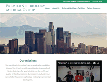 Tablet Screenshot of premiernephrologyla.com